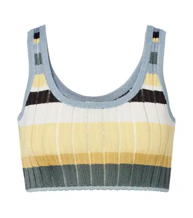 Alaïa Alaïa Striped knitted crop top | Thumbnail 1