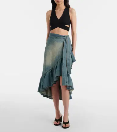 Alaïa Alaïa Ribbed-knit jersey crop top | Thumbnail 5