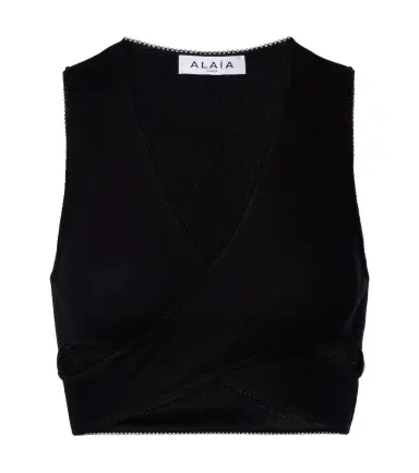 Alaïa Alaïa Ribbed-knit jersey crop top | Thumbnail 1