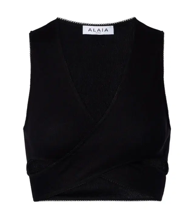 Alaia Alaïa Ribbed-knit jersey crop top