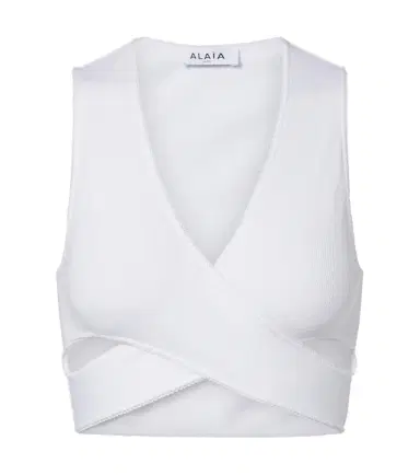 Alaïa Alaïa Ribbed-knit jersey crop top | Thumbnail 1
