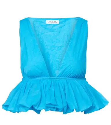 Alaïa Alaïa Gathered crop top | Thumbnail 1