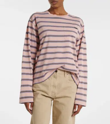Prada Striped cotton jersey top | Thumbnail 2