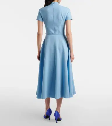 Emilia Wickstead Camilla wool crêpe midi dress | Thumbnail 5
