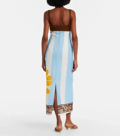 Cala de la Cruz Nara cutout striped linen midi dress | Thumbnail 2 Cala de la Cruz Nara cutout striped linen midi dress | Thumbnail 2