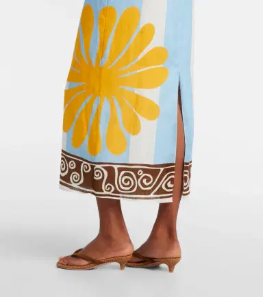 Cala de la Cruz Nara cutout striped linen midi dress | Thumbnail 3 Cala de la Cruz Nara cutout striped linen midi dress | Thumbnail 3