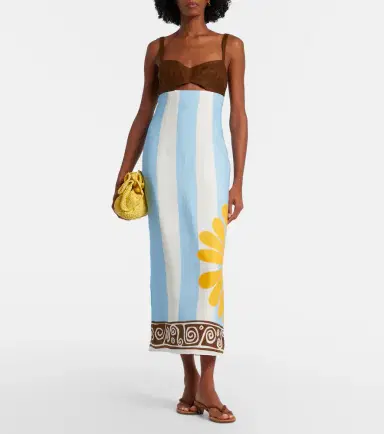 Cala de la Cruz Nara cutout striped linen midi dress | Thumbnail 4 Cala de la Cruz Nara cutout striped linen midi dress | Thumbnail 4