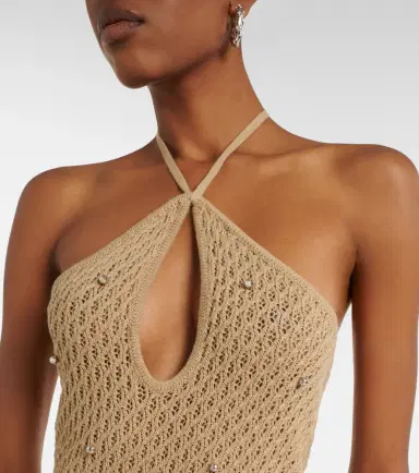 Staud Isola crochet embellished cotton beach dress | Thumbnail 4