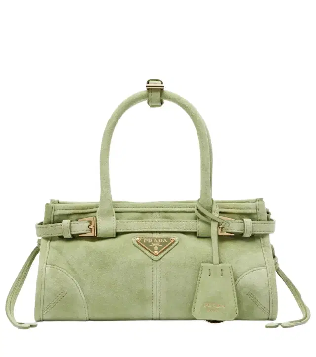 Prada Bonnie Mini suede top-handle bag