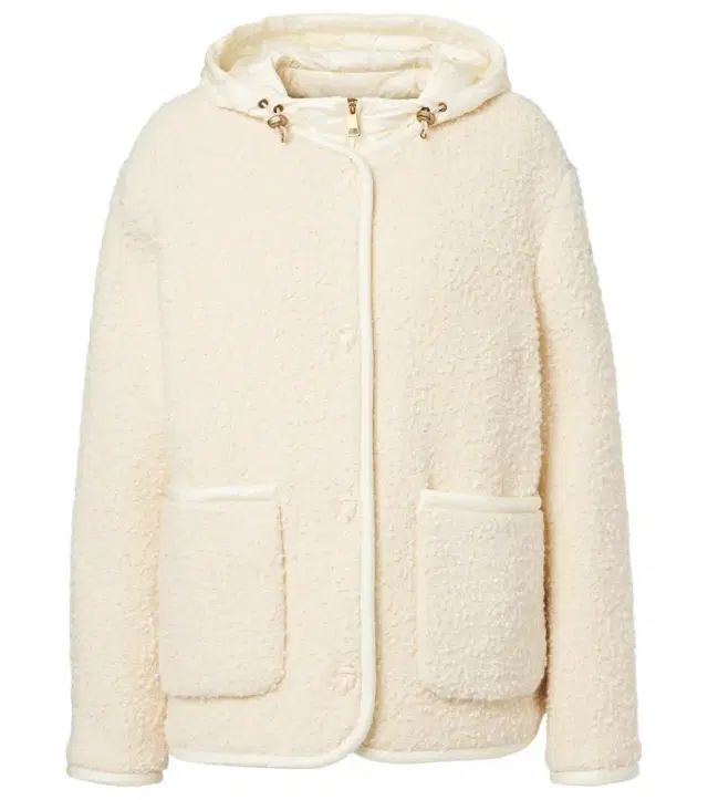Moncler Hylesine wool and cotton-blend down jacket