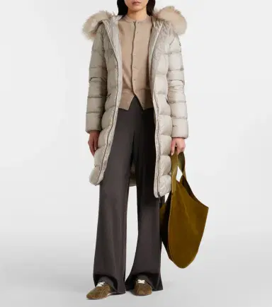 Moncler Boedic shearling-trimmed down coat | Thumbnail 3 Moncler Boedic shearling-trimmed down coat | Thumbnail 3