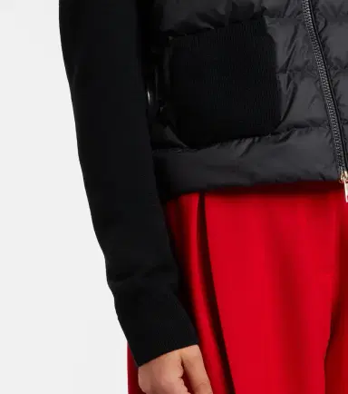 Moncler Down-paneled virgin wool cardigan | Thumbnail 5 Moncler Down-paneled virgin wool cardigan | Thumbnail 5