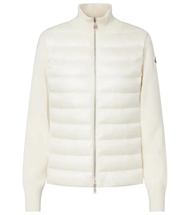 Moncler Down-paneled virgin wool cardigan