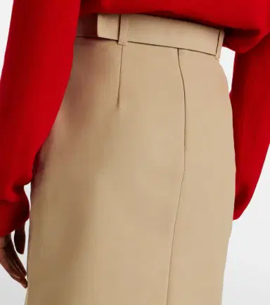 Moncler Belted cotton pencil skirt | Thumbnail 2