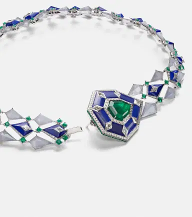 Kamyen 18kt white gold necklace with gemstones | Thumbnail 2
