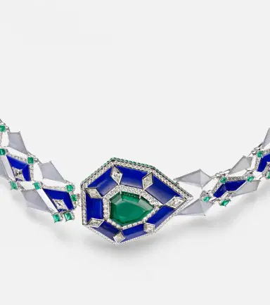 Kamyen 18kt white gold necklace with gemstones | Thumbnail 3