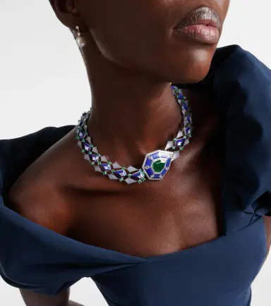 Kamyen 18kt white gold necklace with gemstones | Thumbnail 5