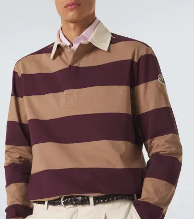 Moncler Striped cotton piqué polo shirt | Thumbnail 2 Moncler Striped cotton piqué polo shirt | Thumbnail 2