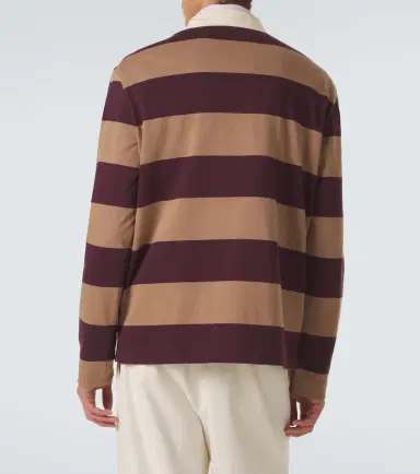 Moncler Striped cotton piqué polo shirt | Thumbnail 3 Moncler Striped cotton piqué polo shirt | Thumbnail 3