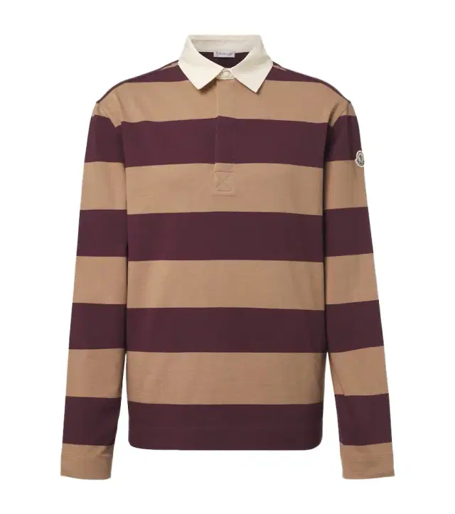 Moncler triped cotton piqué polo shirt