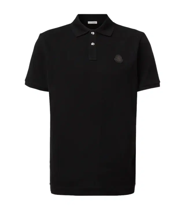Moncler eather-trimmed cotton piqué polo shirt