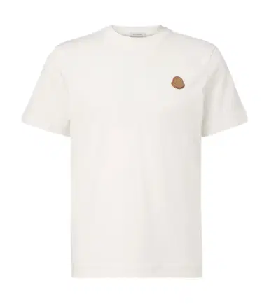 Moncler Leather-trimmed cotton jersey T-shirt | Thumbnail 1 Moncler Leather-trimmed cotton jersey T-shirt | Thumbnail 1