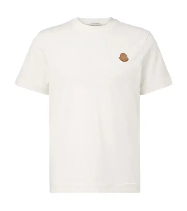 Moncler eather-trimmed cotton jersey T-shirt