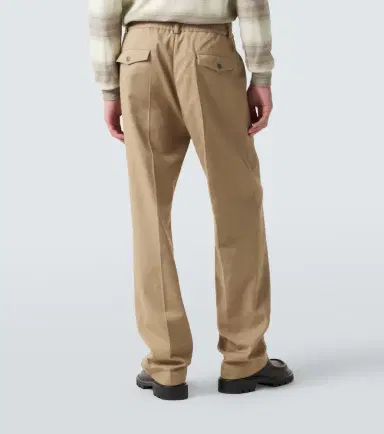 Moncler Pleated cotton straight pants | Thumbnail 2 Moncler Pleated cotton straight pants | Thumbnail 2
