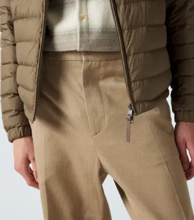 Moncler Pleated cotton straight pants | Thumbnail 4 Moncler Pleated cotton straight pants | Thumbnail 4