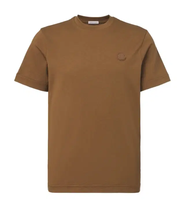 Moncler eather-trimmed cotton jersey T-shirt