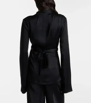Rick Owens Laura satin wrap top | Thumbnail 2 Rick Owens Laura satin wrap top | Thumbnail 2
