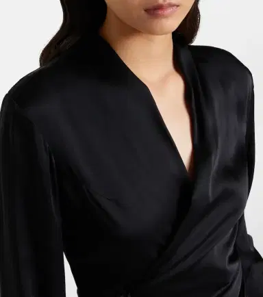Rick Owens Laura satin wrap top | Thumbnail 3 Rick Owens Laura satin wrap top | Thumbnail 3