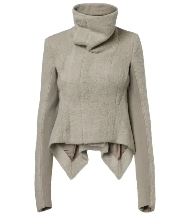 Rick Owens Asymmetric alpaca and wool-blend jacket