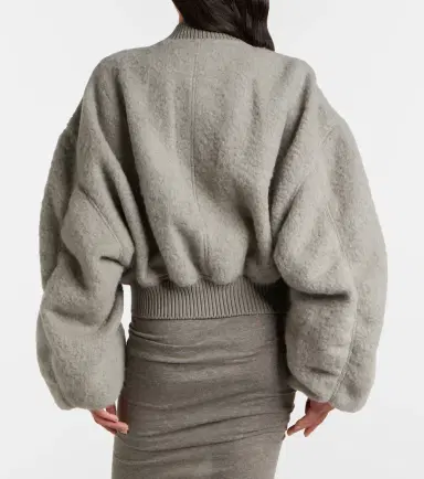 Rick Owens Secchia alpaca and wool-blend bomber jacket | Thumbnail 3