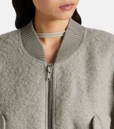 Rick Owens Secchia alpaca and wool-blend bomber jacket | Thumbnail 4