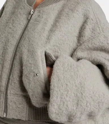 Rick Owens Secchia alpaca and wool-blend bomber jacket | Thumbnail 5