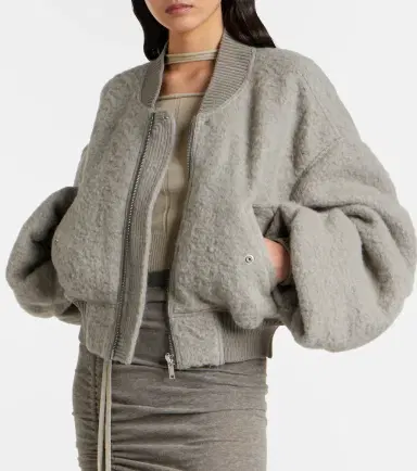 Rick Owens Secchia alpaca and wool-blend bomber jacket | Thumbnail 6