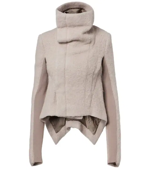 Rick Owens Asymmetric alpaca and wool-blend jacket