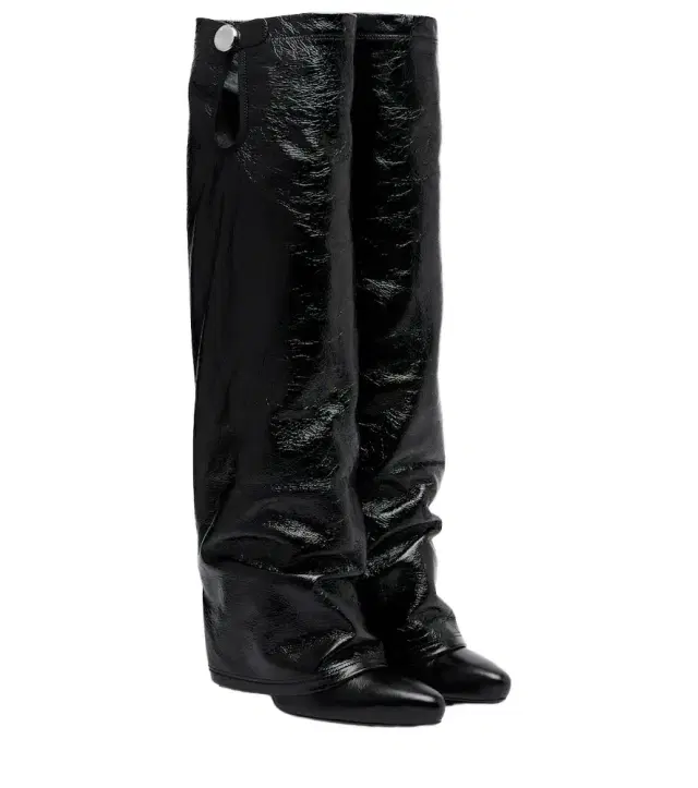 The Attico Leon patent leather knee-high boots