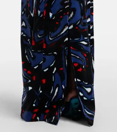 Dries Van Noten Printed cotton-blend velvet maxi dress | Thumbnail 2 Dries Van Noten Printed cotton-blend velvet maxi dress | Thumbnail 2