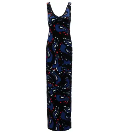 Dries Van Noten Printed cotton-blend velvet maxi dress | Thumbnail 1 Dries Van Noten Printed cotton-blend velvet maxi dress | Thumbnail 1