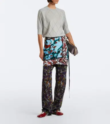 Dries Van Noten Argyle wool sweater | Thumbnail 3