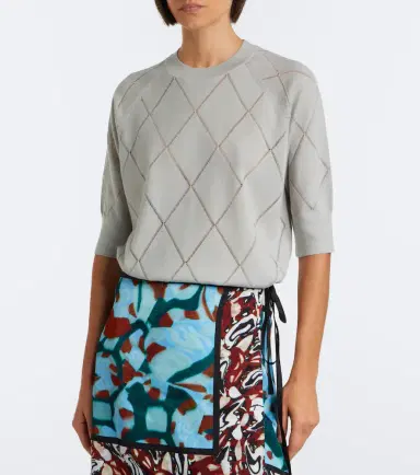 Dries Van Noten Argyle wool sweater | Thumbnail 6
