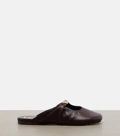 Loewe Pebble Soft leather mules | Thumbnail 4