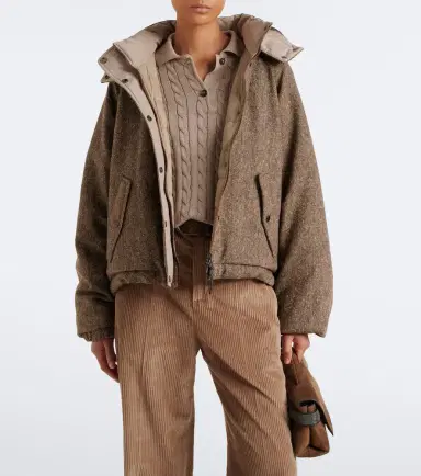 Brunello Cucinelli Hooded wool-blend down jacket | Thumbnail 6 Brunello Cucinelli Hooded wool-blend down jacket | Thumbnail 6