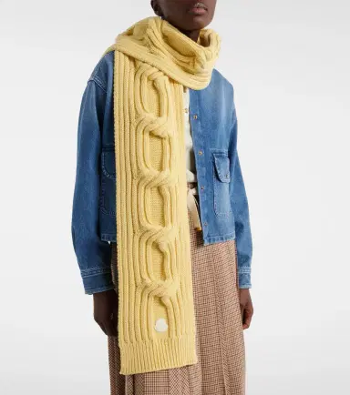 Moncler Cable-knit wool and cashmere scarf | Thumbnail 4 Moncler Cable-knit wool and cashmere scarf | Thumbnail 4