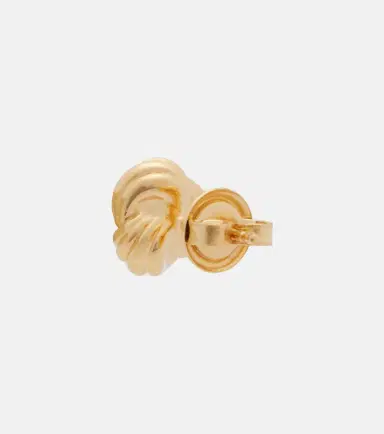 Bottega Veneta Intreccio 18kt gold-plated sterling silver earrings | Thumbnail 2