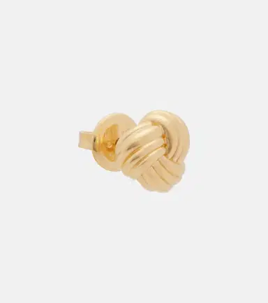 Bottega Veneta Intreccio 18kt gold-plated sterling silver earrings | Thumbnail 4