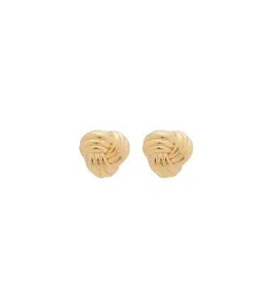 Bottega Veneta Intreccio 18kt gold-plated sterling silver earrings | Thumbnail 1