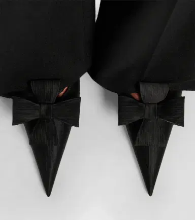 Saint Laurent Tea bow-detail satin slingback pumps | Thumbnail 6